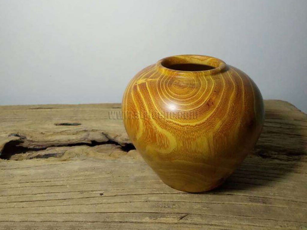 采用數(shù)控木工車床進(jìn)行 Cudrania Tricuspidata 木罐車削項目