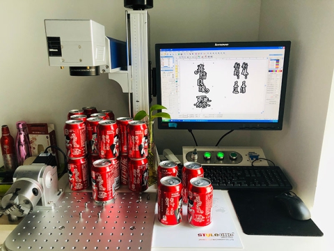 可口可樂鋁罐光纖激光雕刻機 可口可樂鋁罐光纖激光雕刻機