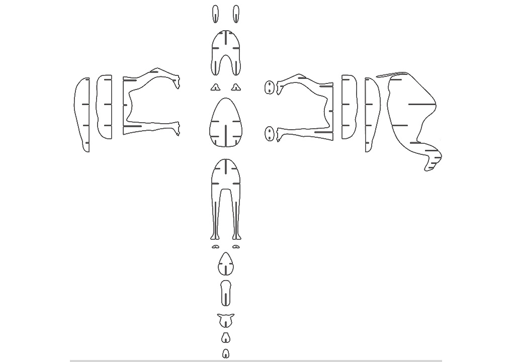 用于 Camel Display Storage 的嵌套數(shù)控雕刻機 PLT 文件